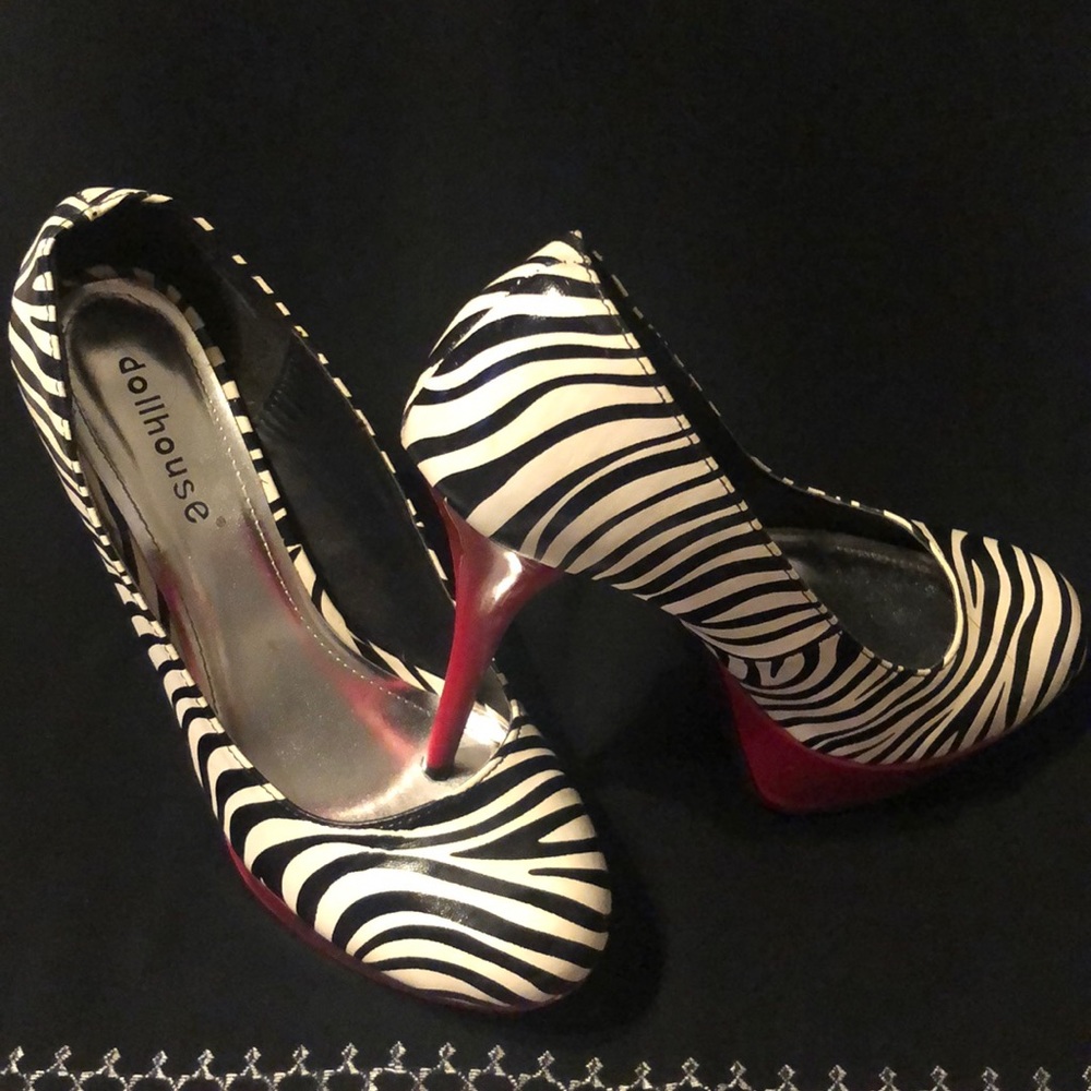 5” Zebra Platform Heels